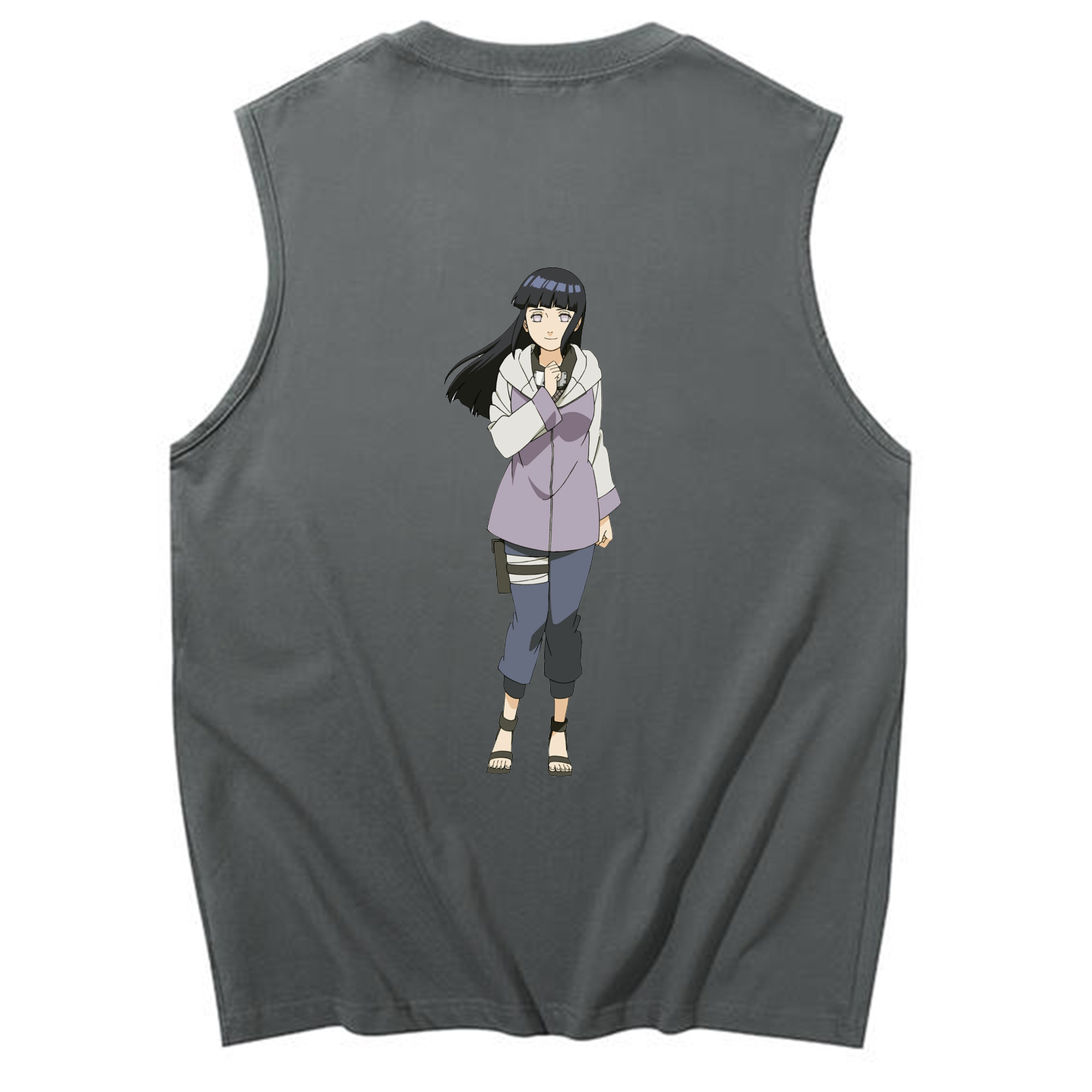 （画像用） NARUTO -ナルト- 日向ヒナタ Hyūga Hinata コットン100％タンクトップ（背面プリント）
